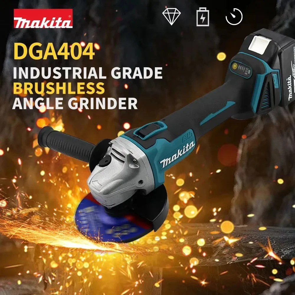 Makita DGA404 Brushless Angle Grinder | 18V Cordless Power | 4-Speed Cutting & Polishing Tool - Thumbnail 3