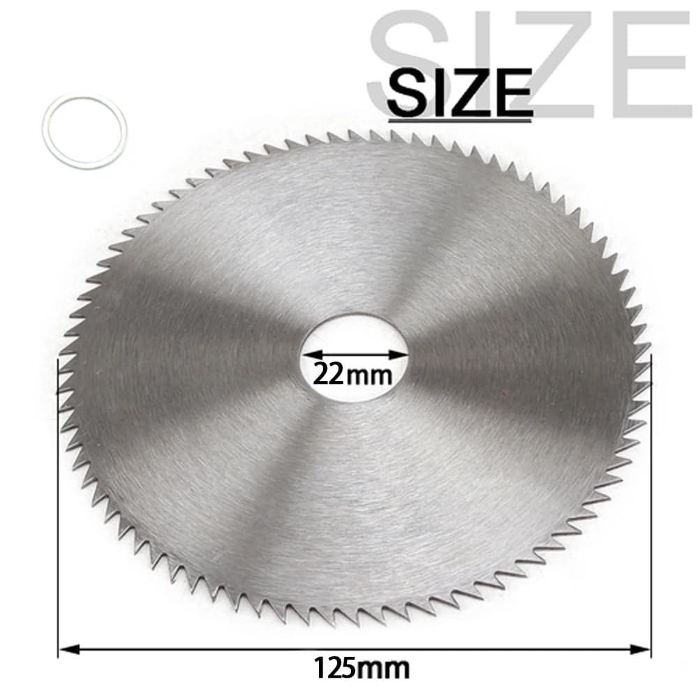 5-Inch HSS Circular Saw Blade Set | 125mm Wood Cutting Disc | 22mm Arbor for Rotary Tools - Thumbnail 4