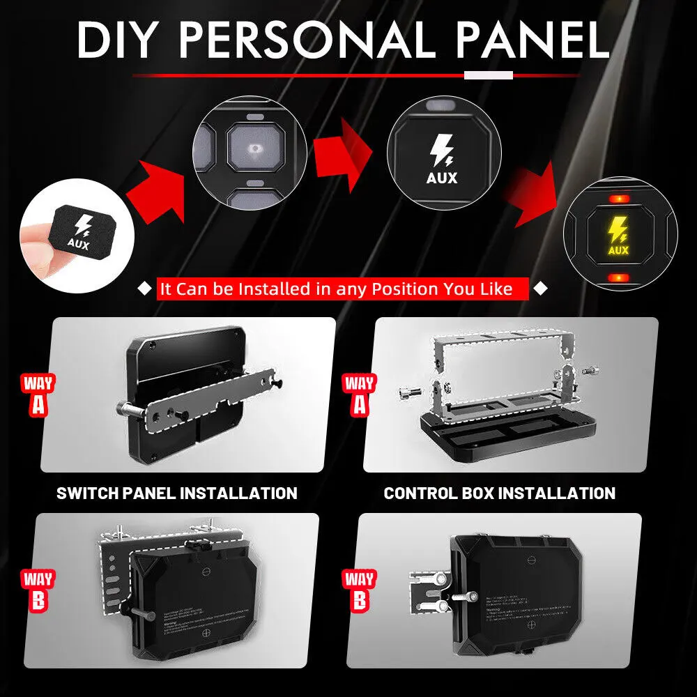 Marine & RV Touch Switch Panel | 12V/24V Relay System | 6-12 Gang Slim Control Box - Thumbnail 5