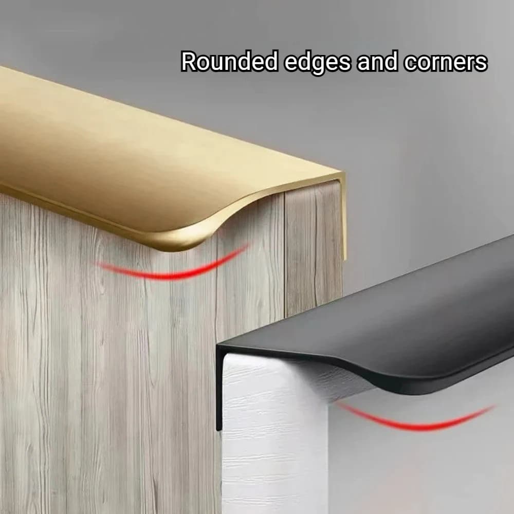 Furniture Handles | Minimalist Aluminum Alloy | Kitchen Cabinet & Wardrobe Knobs - Thumbnail 6