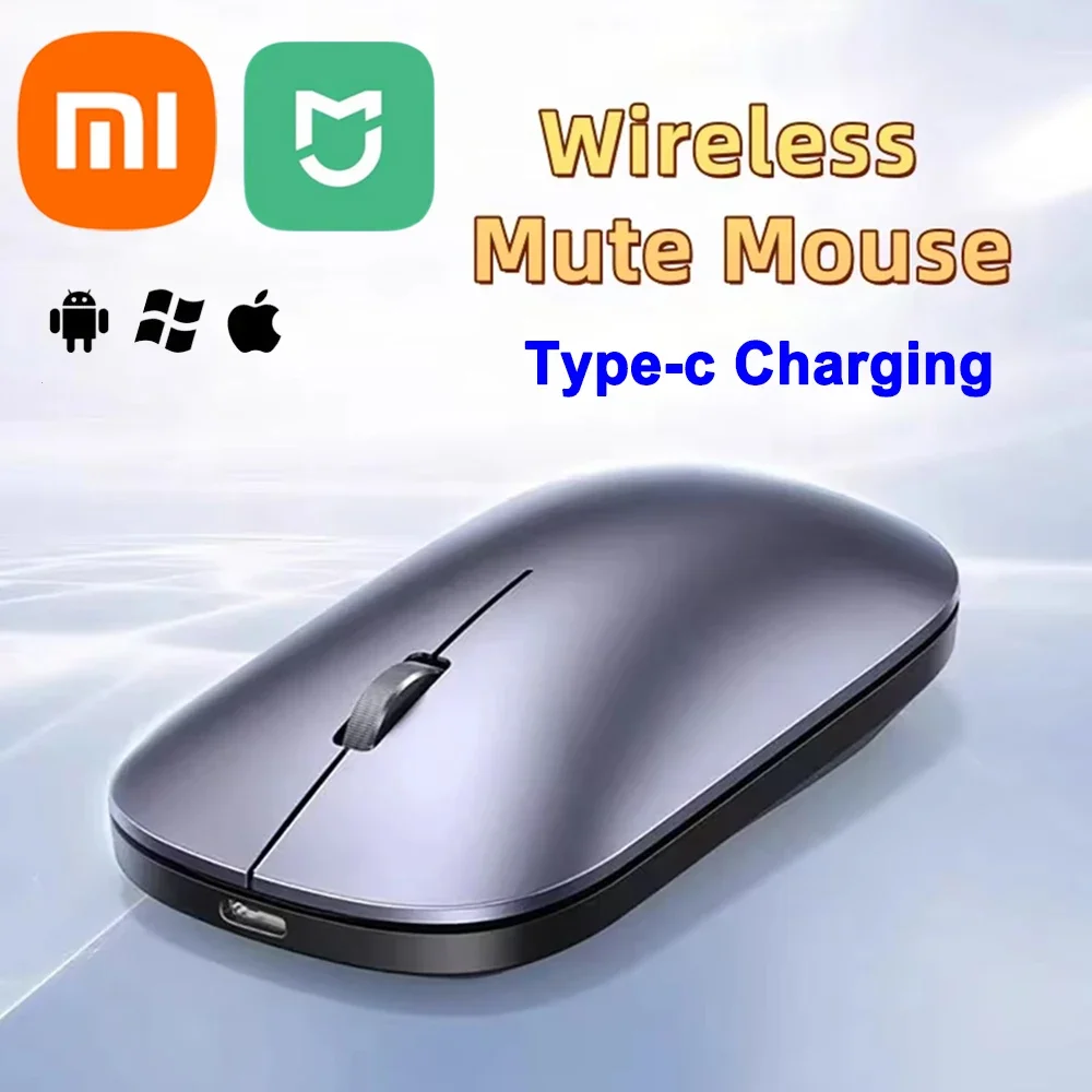 Silent Wireless Mouse | Dual-Mode Bluetooth & 2.4GHz | Ergonomic Design for Office & Laptop - Thumbnail 3