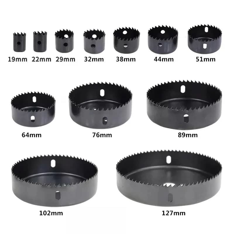 16-Piece Hole Saw Kit | 19-127mm Bi-Metal Drill Bits for Wood, Metal & Plastic - Thumbnail 4