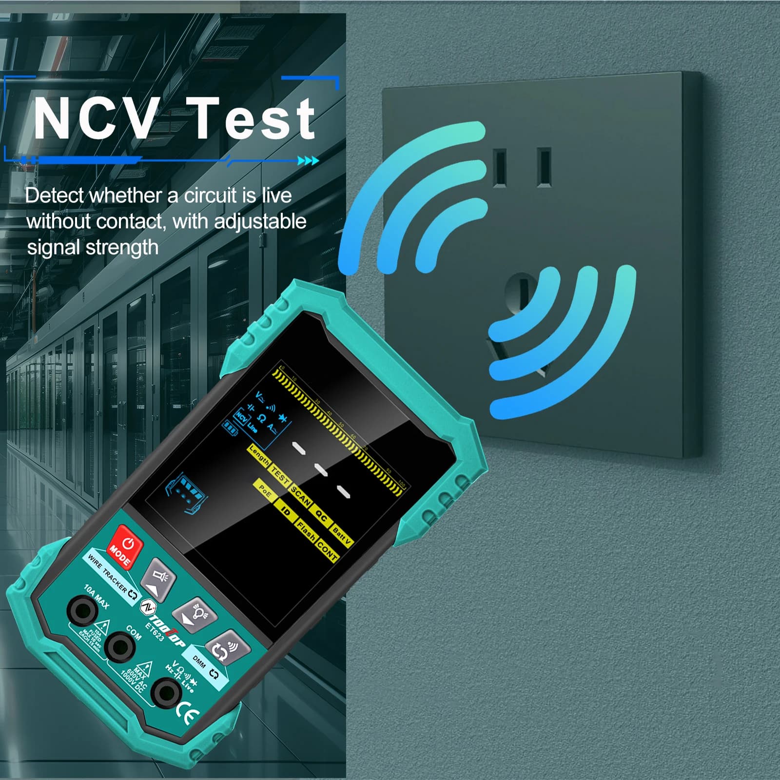 Network Cable Tester | LAN Mapping & PoE Test | 3.2-inch Color LCD - Thumbnail 5