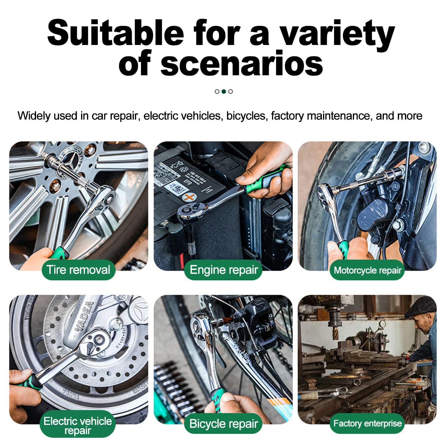 1/4-Inch Drive Ratchet Wrench | Precision-Grade Chrome Vanadium Steel | Compact Socket Set - Thumbnail 6