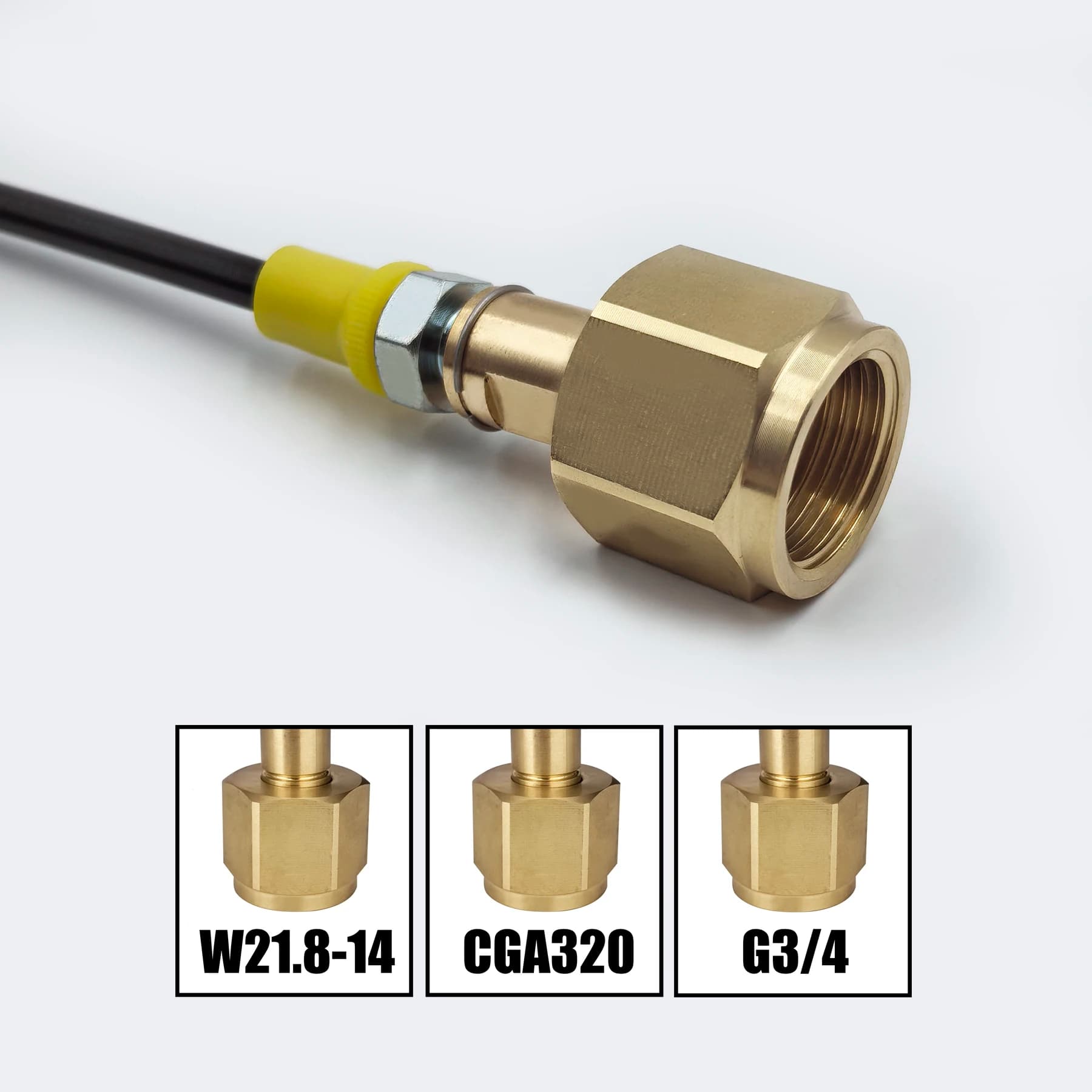 CO2 Cylinder Filling Station | TR21 Adapter Kit for Soda Makers | Premium Hose & Fittings - Thumbnail 2