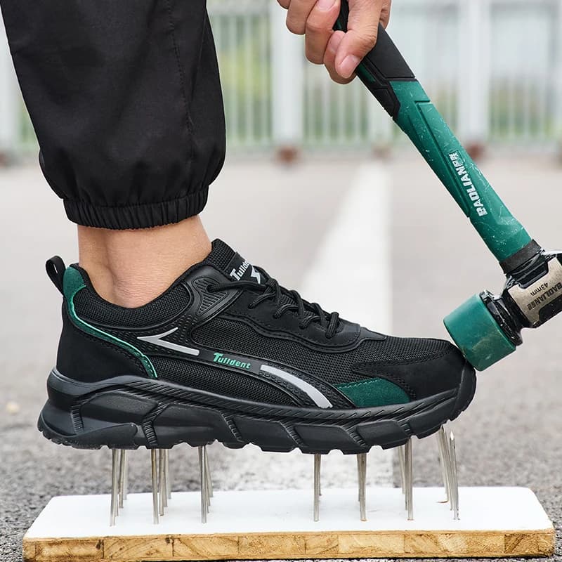 Men's Puncture Resistant Safety Shoes | Fashionable Steel Toe Work Boots | Construction Protective Footwear - Thumbnail 2