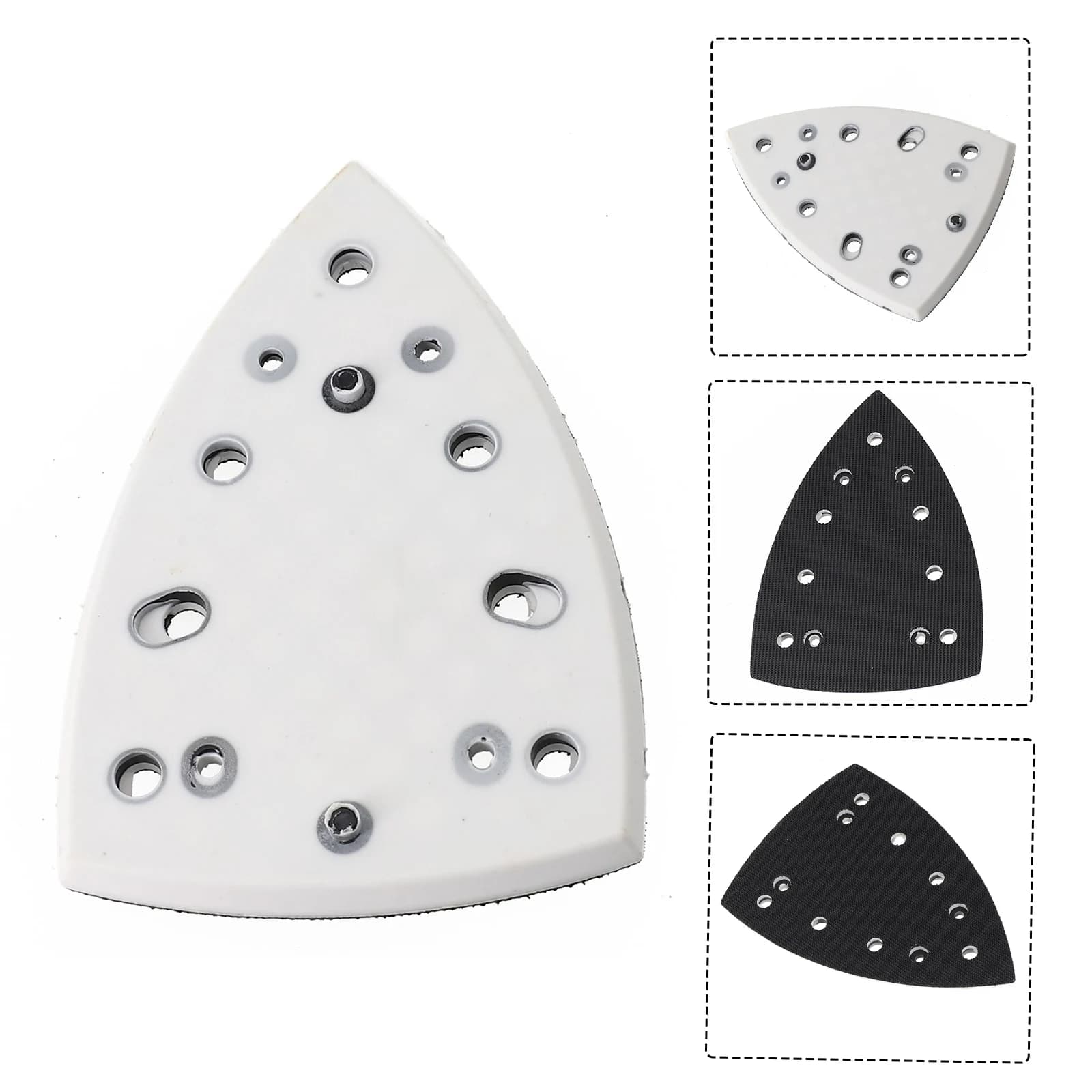 Sanding Pad Kit | Triangle Backing Plates for Orbital Sanders | Abrasive Tool Accessory - Thumbnail 3