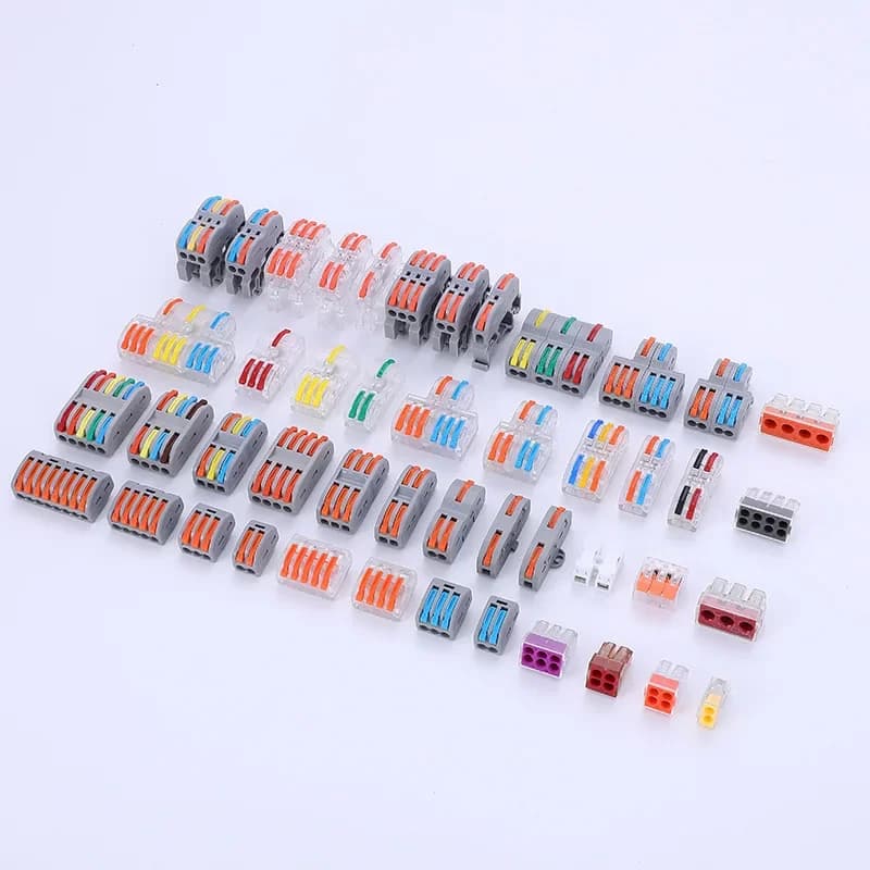 Push-In Wire Connectors | 10-1000PCS Bulk Kit | Quick-Splice Terminal Blocks for Secure Wiring - Image 1