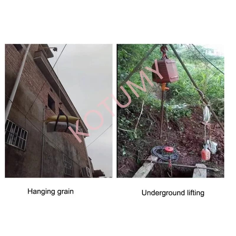 500KG Electric Hoist | Heavy-Duty Portable Winch | 220V Steel Cable Lifting System - Thumbnail 3