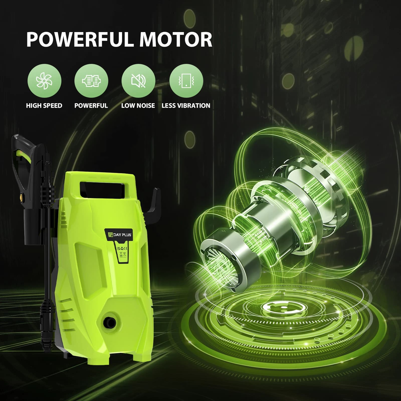 Electric Jet Washer | 1.32GPM Multi-IN-1 Nozzle | For Cars, Patio & Garden - Thumbnail 3