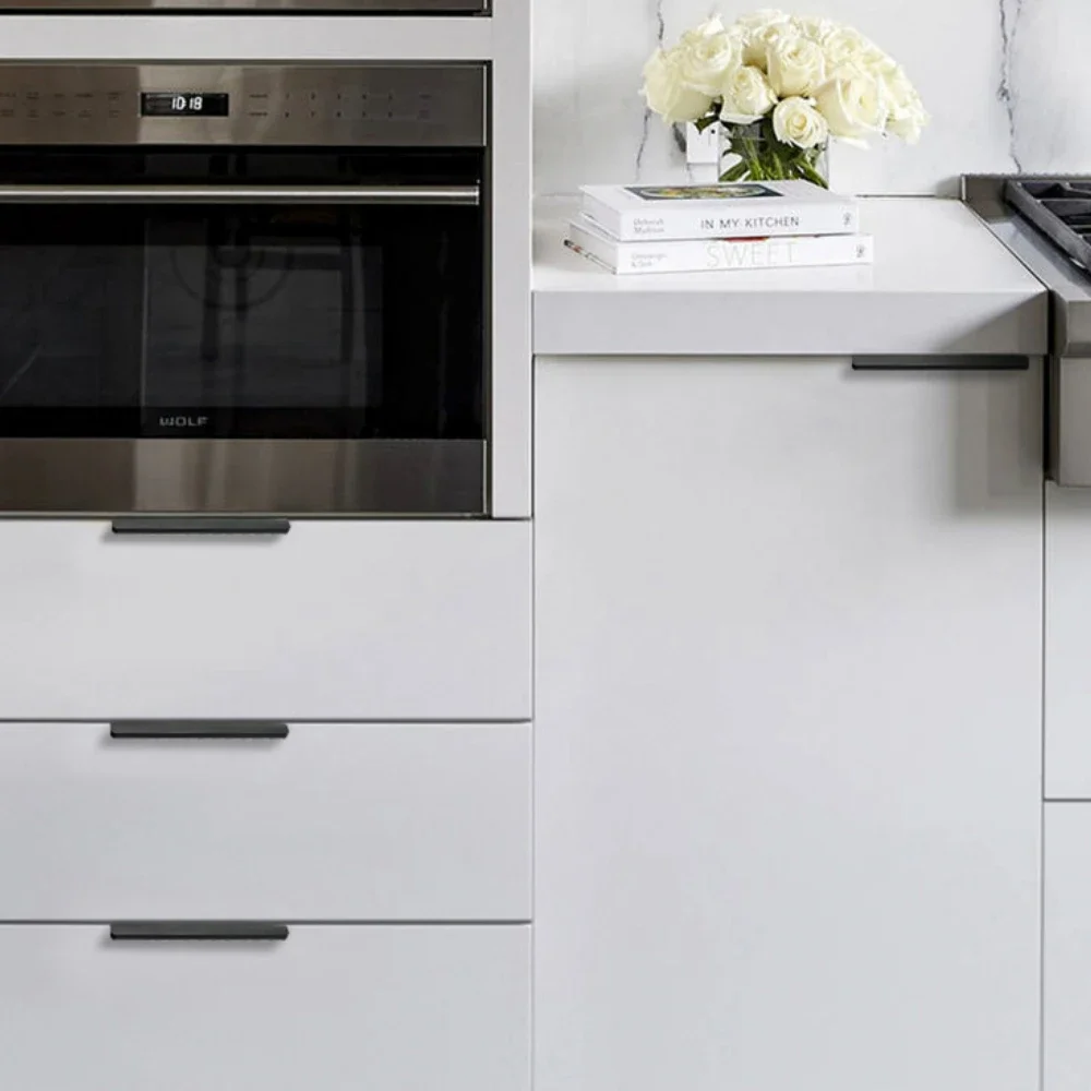 Furniture Handles | Minimalist Aluminum Alloy | Kitchen Cabinet & Wardrobe Knobs - Thumbnail 3
