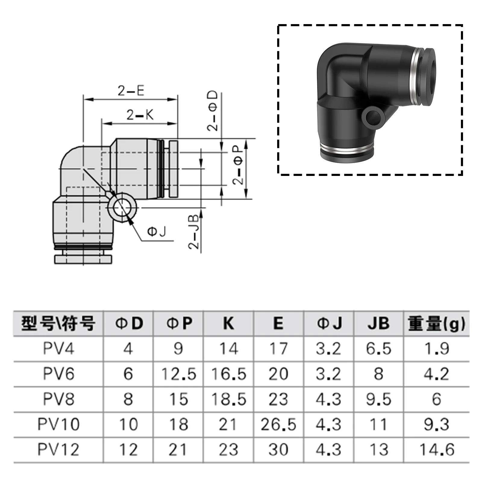 Pneumatic Hose Fitting Kit | Quick-Connect Push-to-Fit | 4-16mm Sizes - Thumbnail 4