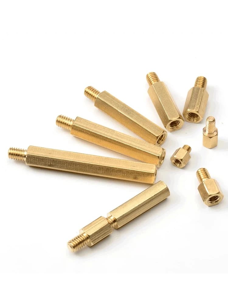 Hex Brass Standoffs | Male Female Threaded Pillar Spacers | 10-100pcs PCB Motherboard Hardware - Thumbnail 4