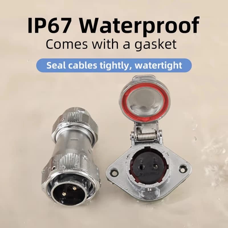 Waterproof Aviation Connector | WY20TE+ZG Plug & Socket Adapter for Machinery - Thumbnail 4