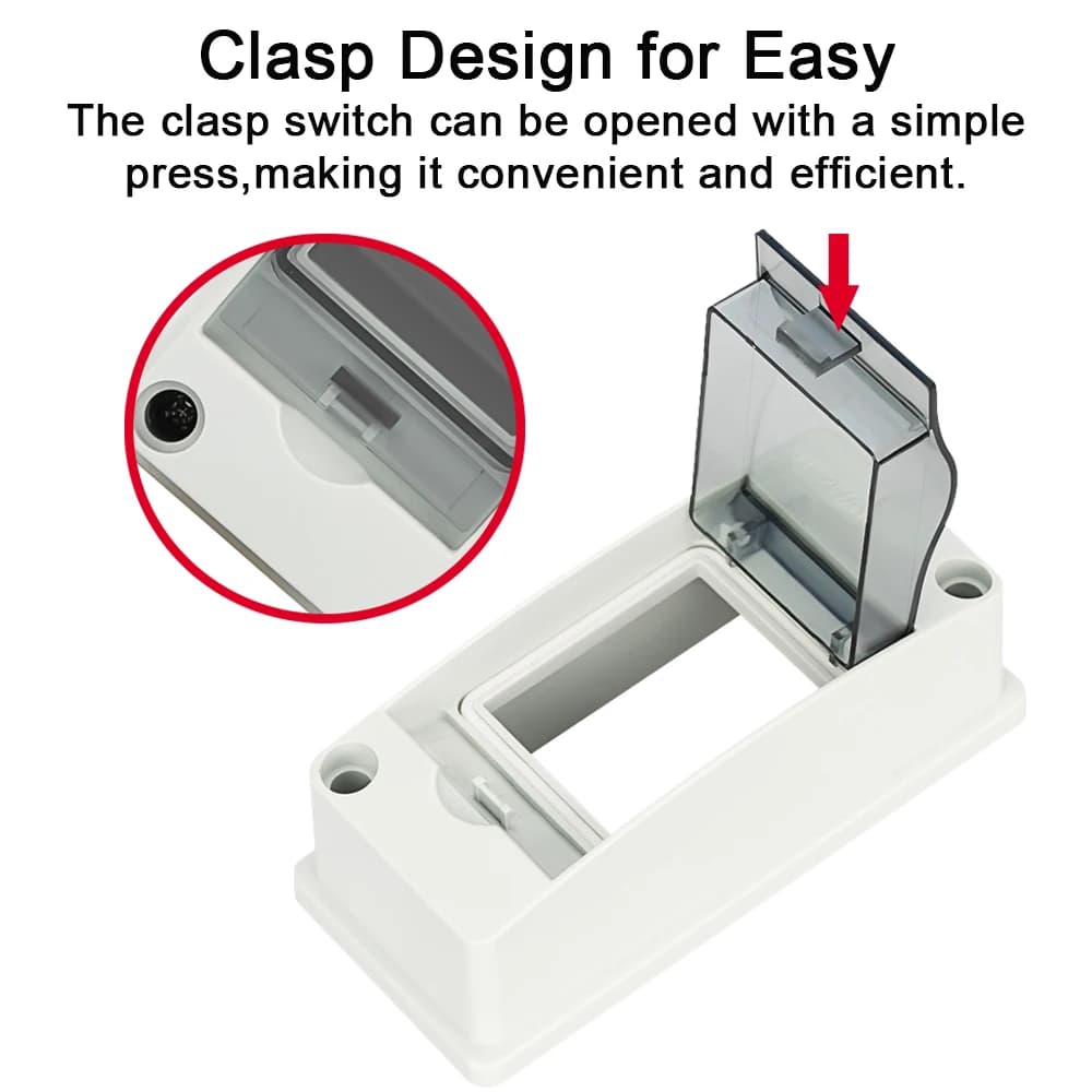 2-Way Outdoor Electrical Junction Box | IP65 Waterproof | PC ABS Panel for MCB & Solar - Thumbnail 5