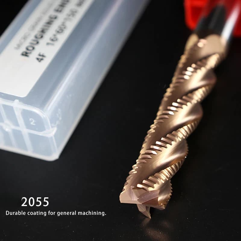 Solid Carbide Roughing End Mill | 3-Flute Design for Steel, Aluminum & Hard Materials - Thumbnail 3