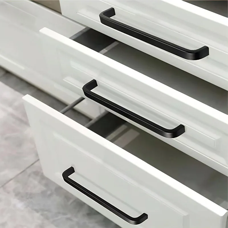 Style Cabinet Pulls | 10pcs Polished Aluminum Alloy | Modern Simple Furniture Hardware - Thumbnail 6