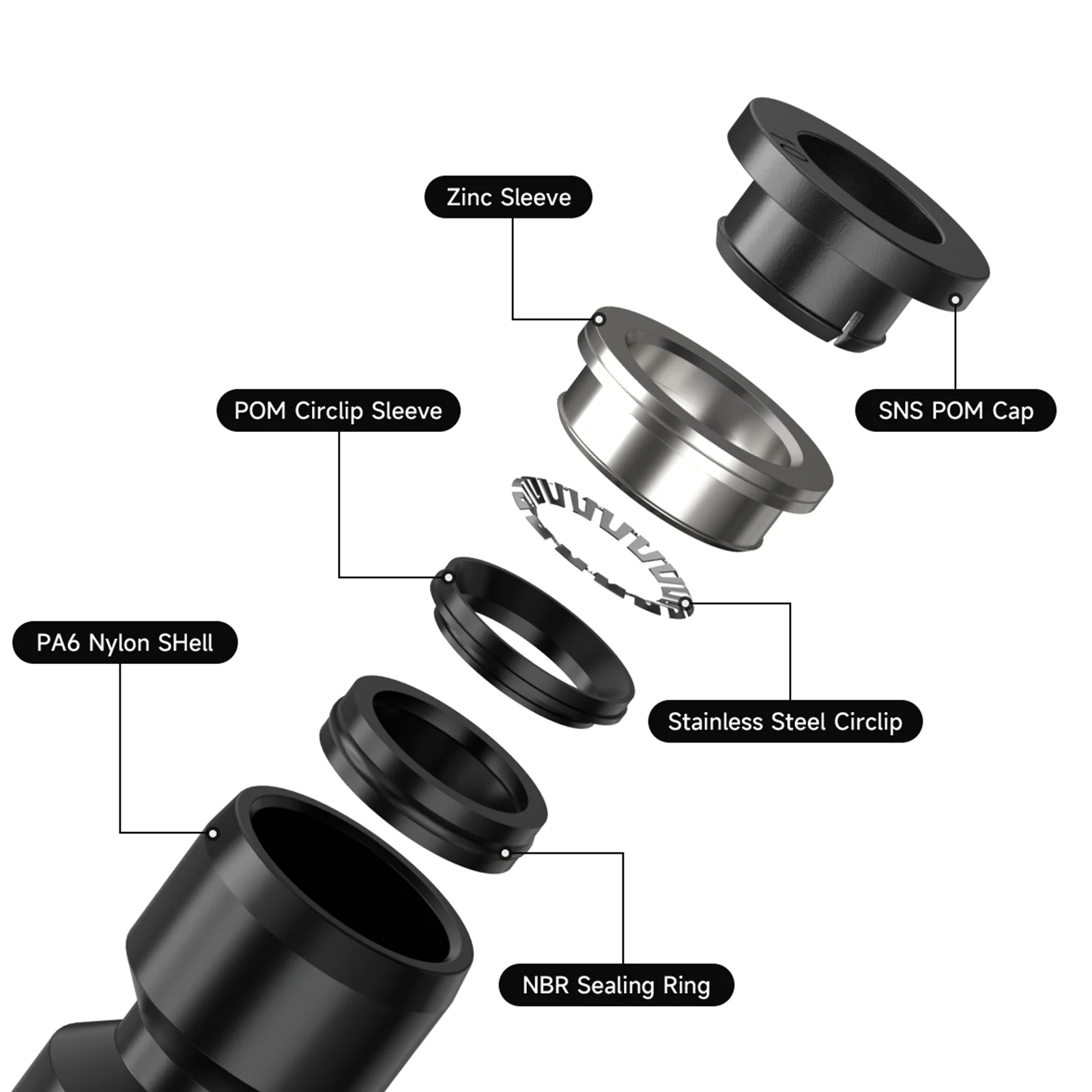 Pneumatic Hose Fitting Kit | Quick-Connect Push-to-Fit | 4-16mm Sizes - Thumbnail 2