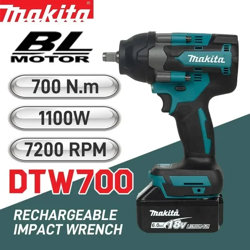 Makita DTW700 Brushless High-Torque Impact Wrench | 18V Cordless Power | Professional-Grade Fastening Tool - Thumbnail 3