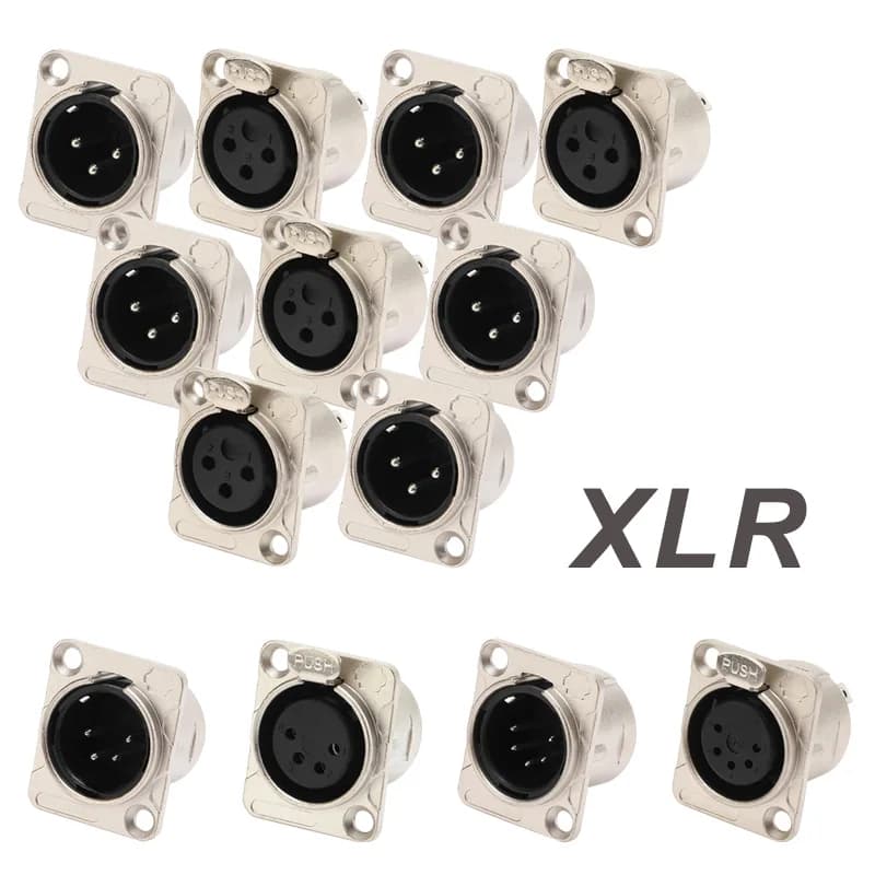 XLR Audio Connectors | 3-Pin, 4-Pin, 5-Pin Male & Female Plugs | Premium Copper Contacts - Thumbnail 2