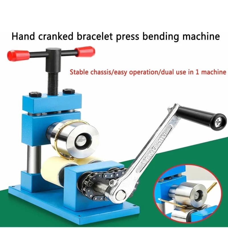 Jewelry Rolling Mill | 56mm & 18mm Rollers | Manual Ring Bender for Metalworking & Repair - Thumbnail 4
