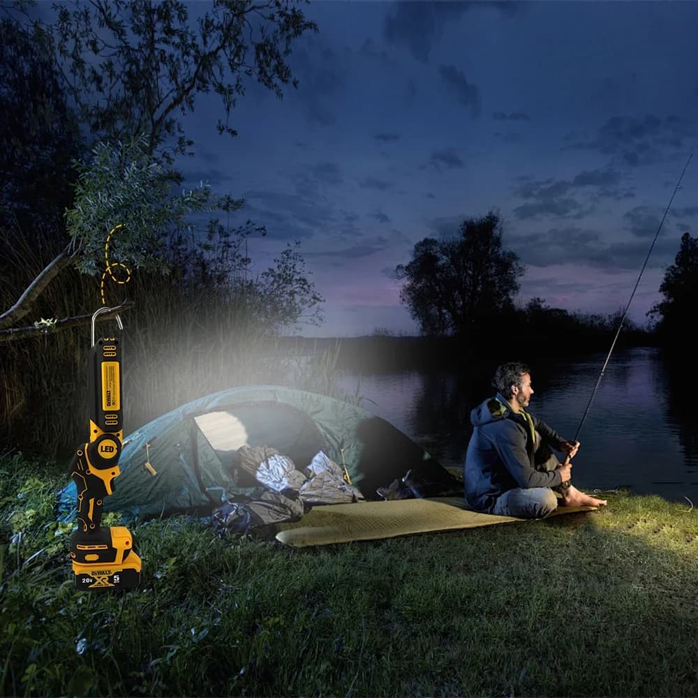 Dewalt 20V Lithium Battery 90 Degree Folding LED Work Light Handheld Multifunctional Portable Camping Torch for Outdoor Camping - Thumbnail 4