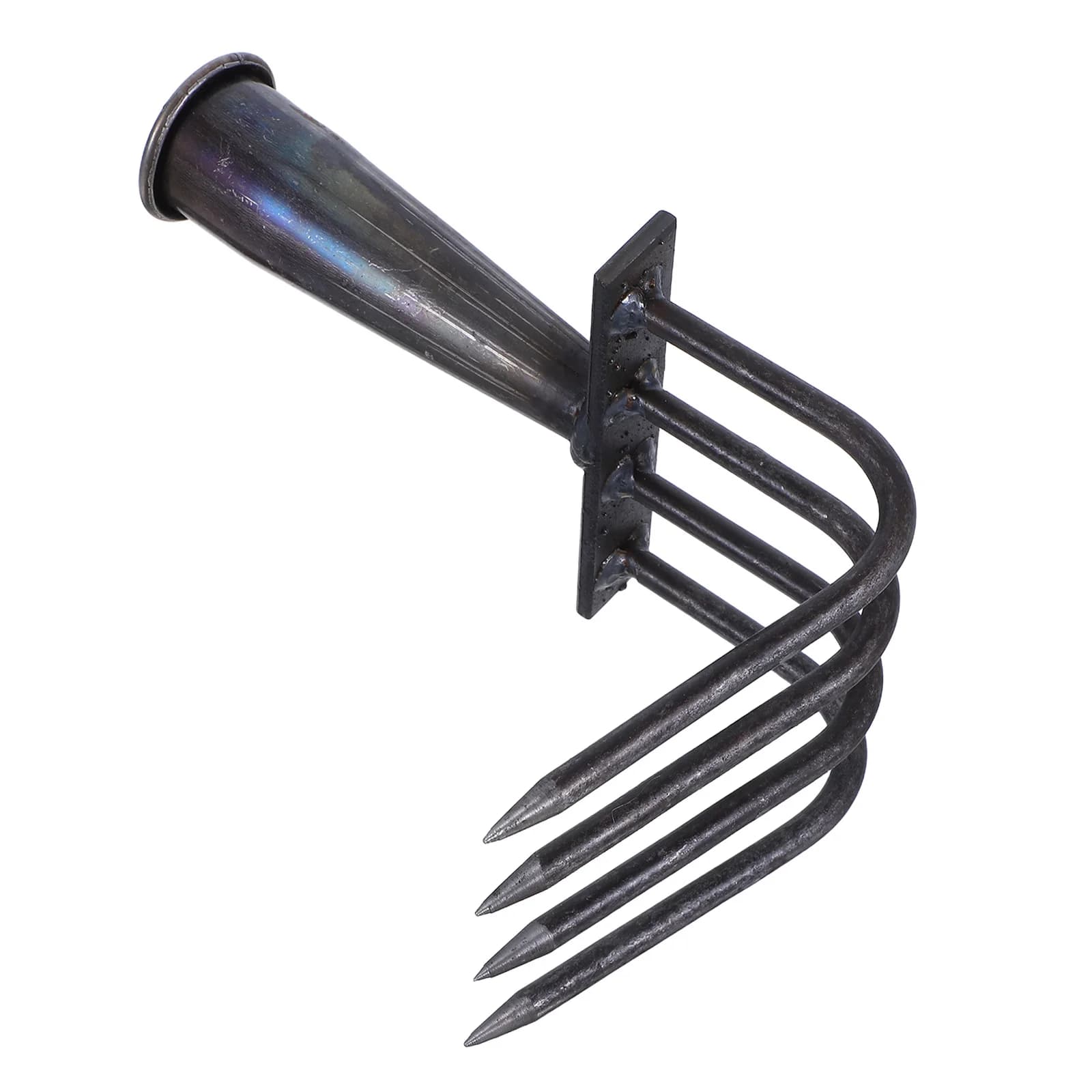 Duty Garden Rake | 4-Tine Manganese Steel Design | Professional Soil Loosening & Leaf Removal - Thumbnail 6