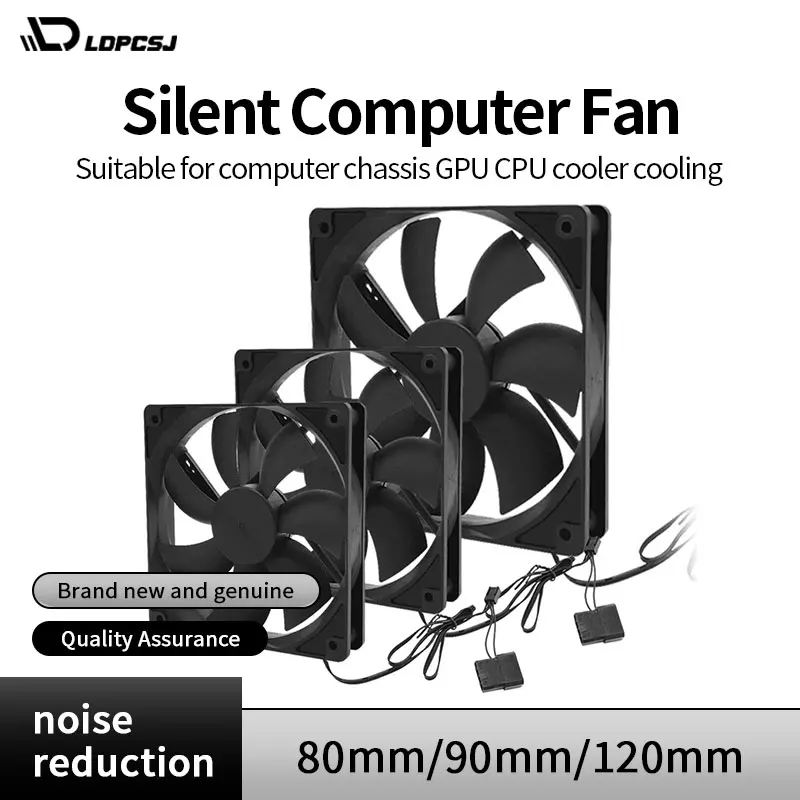 Ultra-Quiet PC Cooling Fan | 80mm 92mm 120mm Silent Case & Radiator Fan for CPU & GPU - Thumbnail 2