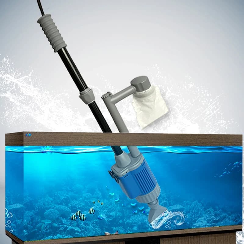 Aquarium Gravel Cleaner & Water Changer | 20W/28W Siphon Pump | All-in-One Tank Maintenance Tool - Thumbnail 2