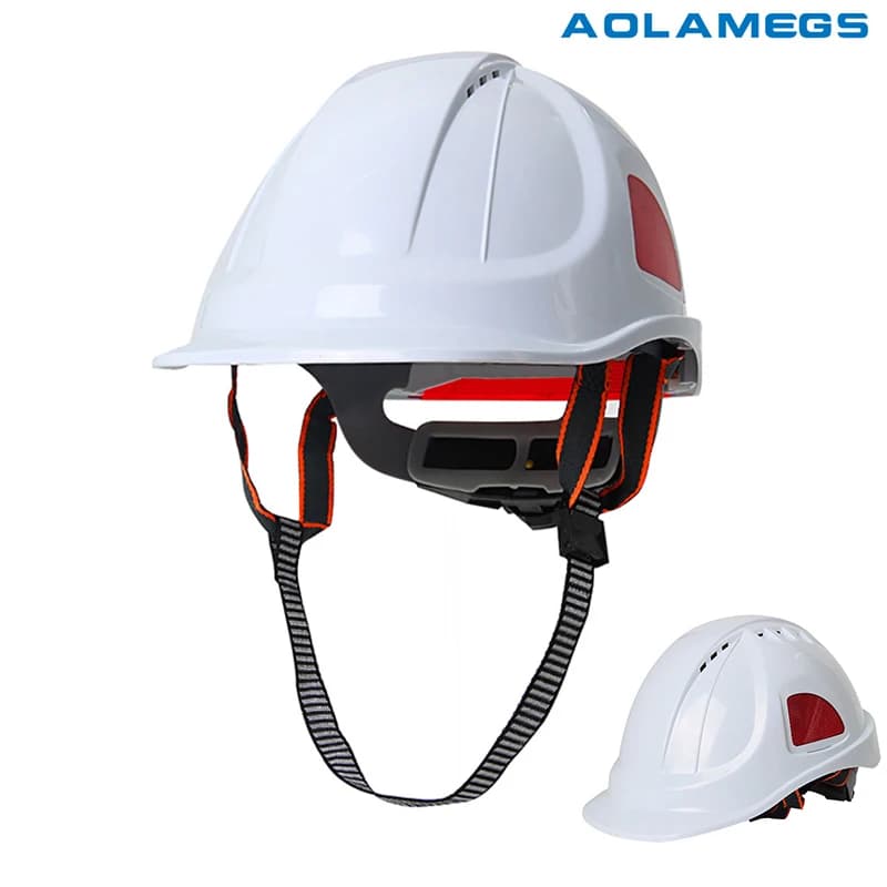 Hard Hat | Ventilated ABS Work Cap with Reflective Patch | Engineer Head Protection - Thumbnail 2