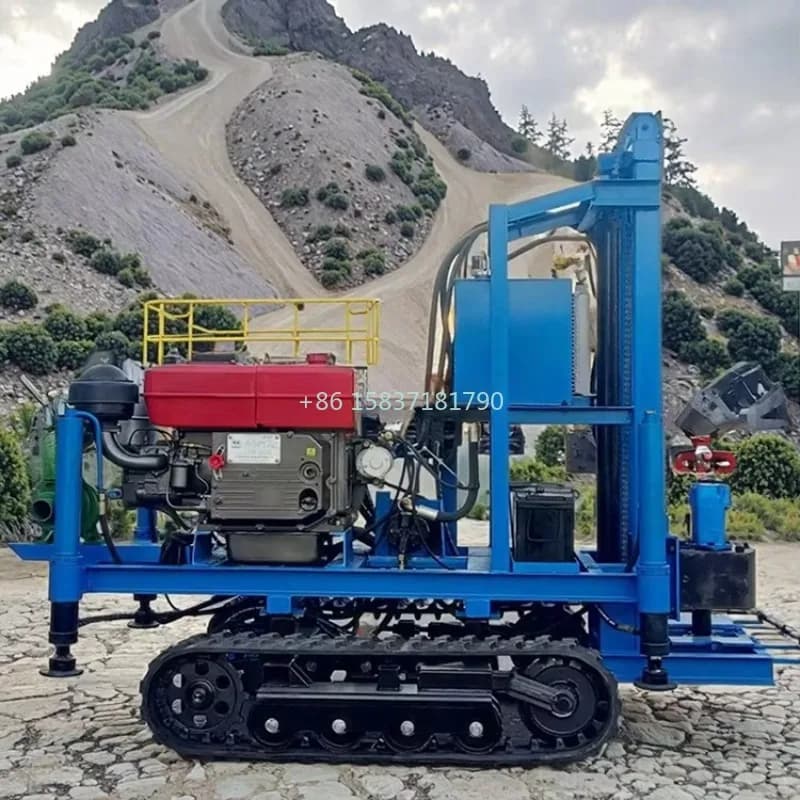 100m Water Well Drilling Rig | Crawler-Mounted Mini Borehole System | 200m Depth Capacity - Thumbnail 2