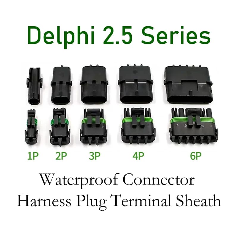 Automotive Connector Set | 10-Piece Waterproof Harness Plug Kit | 2.5 Series Terminals - Thumbnail 2