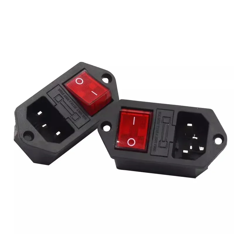 AC Power Inlet Socket | 10A 250V Fused Rocker Switch | IEC C14 Connector - Thumbnail 5