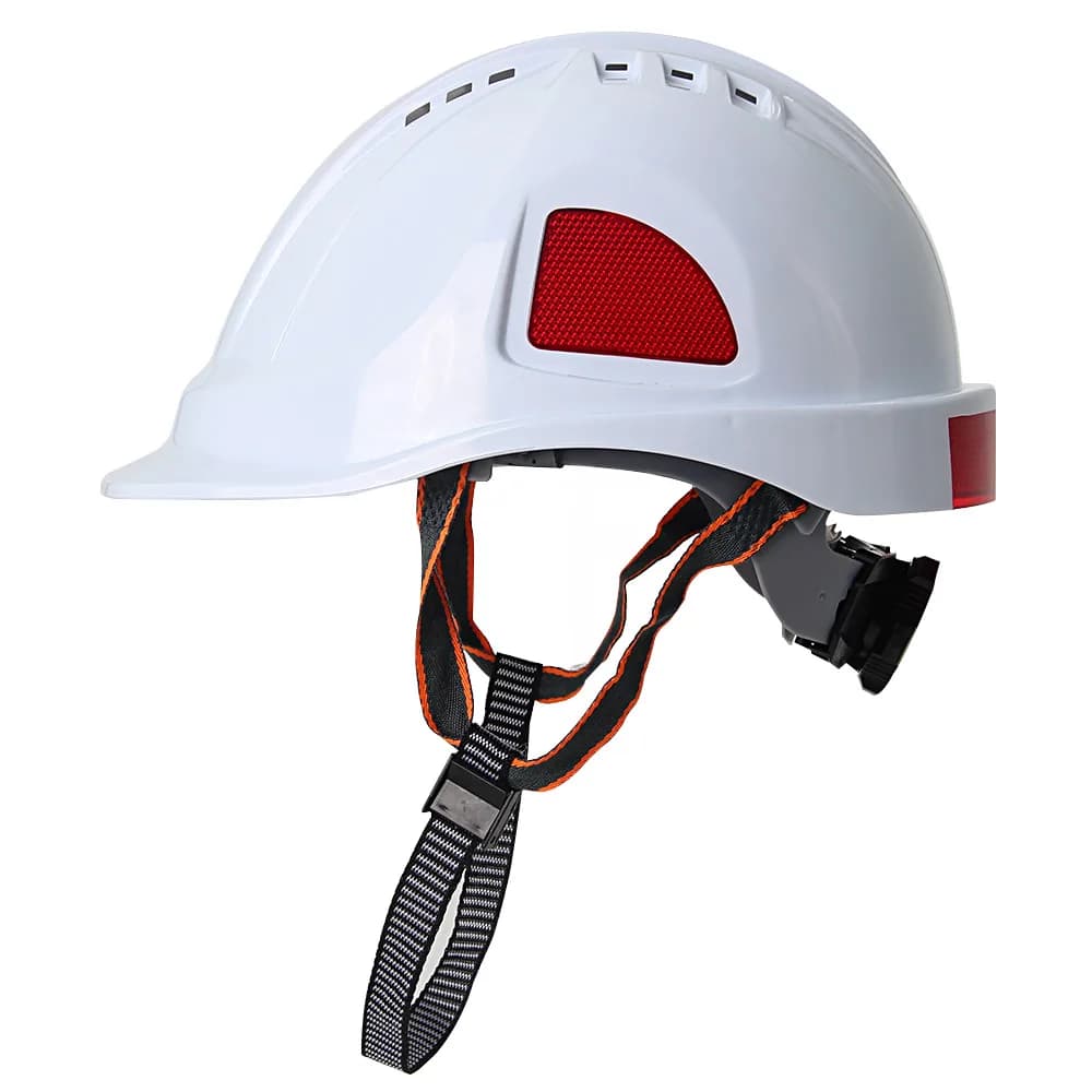 Hard Hat | Ventilated ABS Work Cap with Reflective Patch | Engineer Head Protection - Image 1
