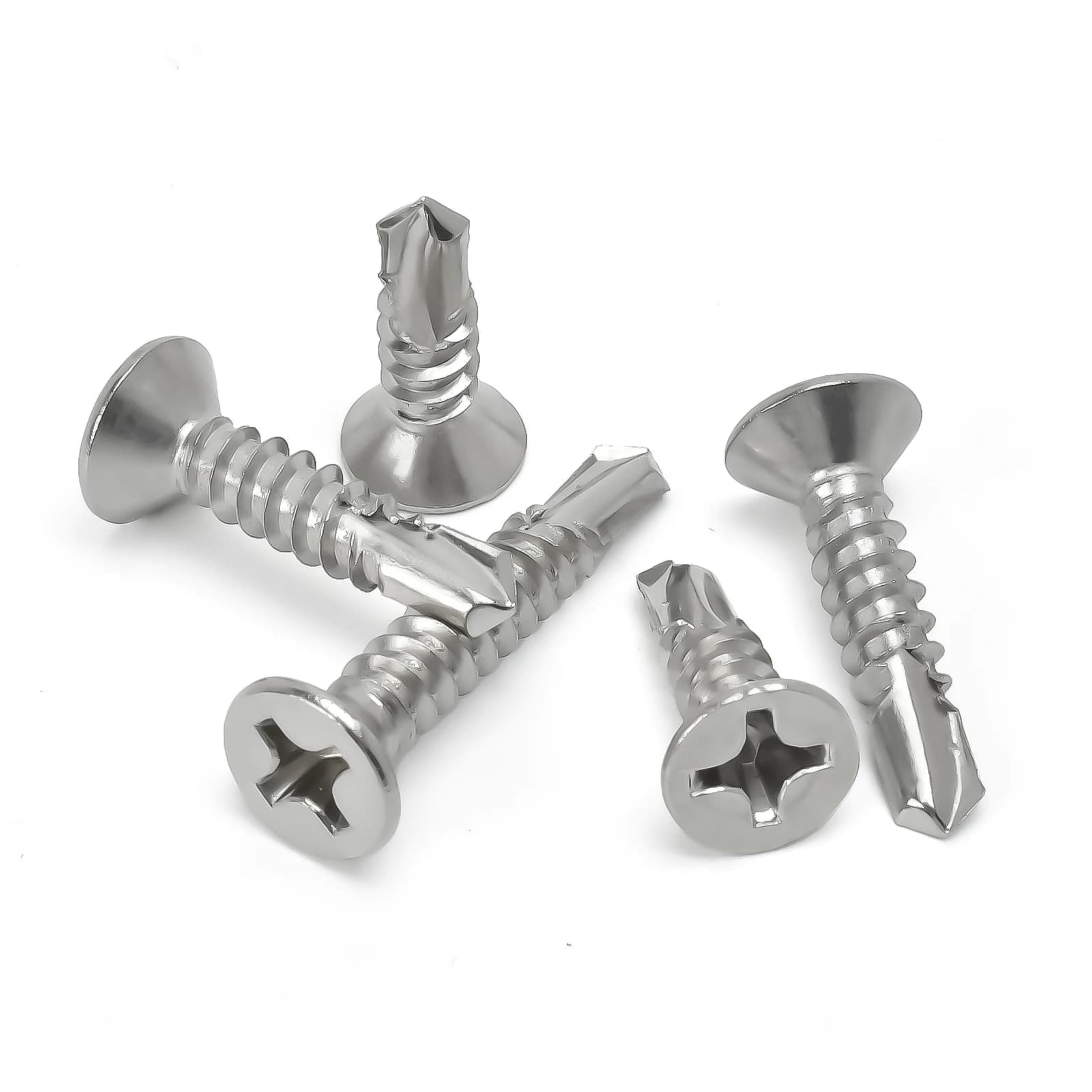 Phillips Drilling Screws | 410 Stainless Steel | Countersunk Self Tapping Fasteners - Thumbnail 5