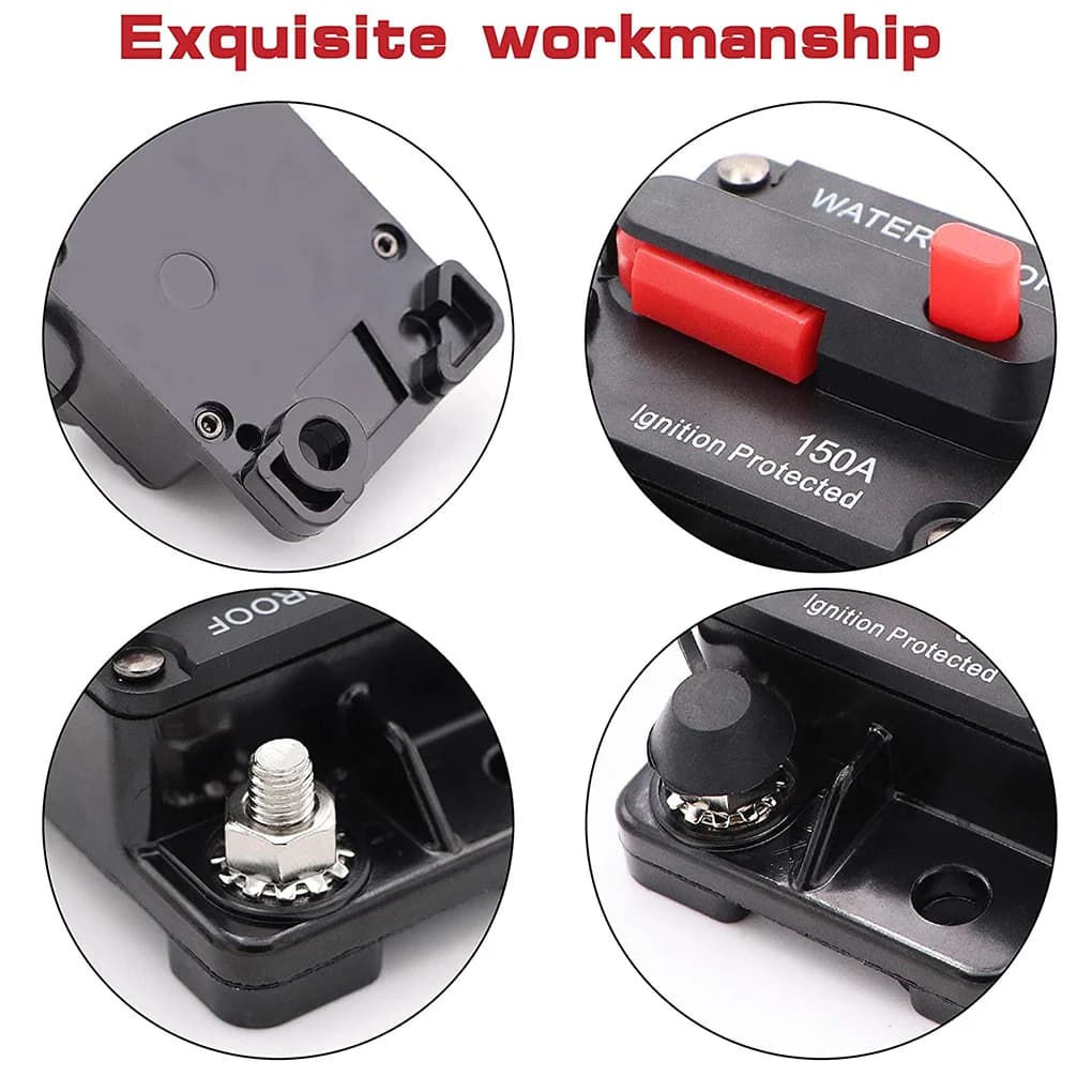 Heavy-Duty Marine & Automotive Circuit Breaker | 30A-300A Range | Waterproof Reset Fuse - Thumbnail 4