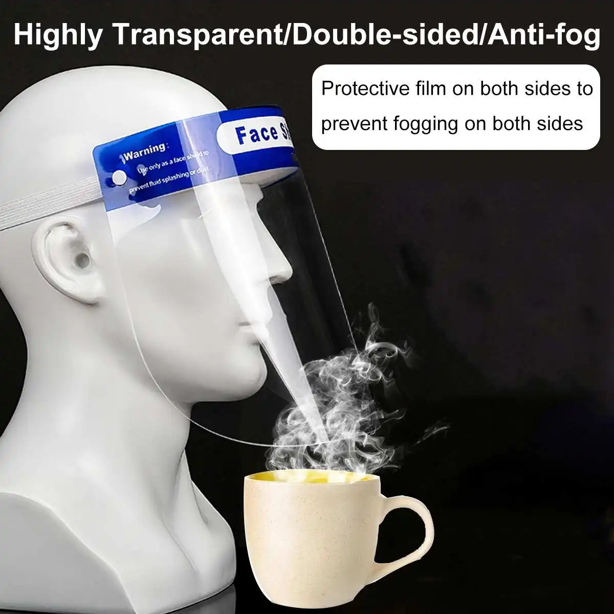 Face Shield Visor | Anti-Fog Protective Mask | Splash & Droplet Protection - Thumbnail 2