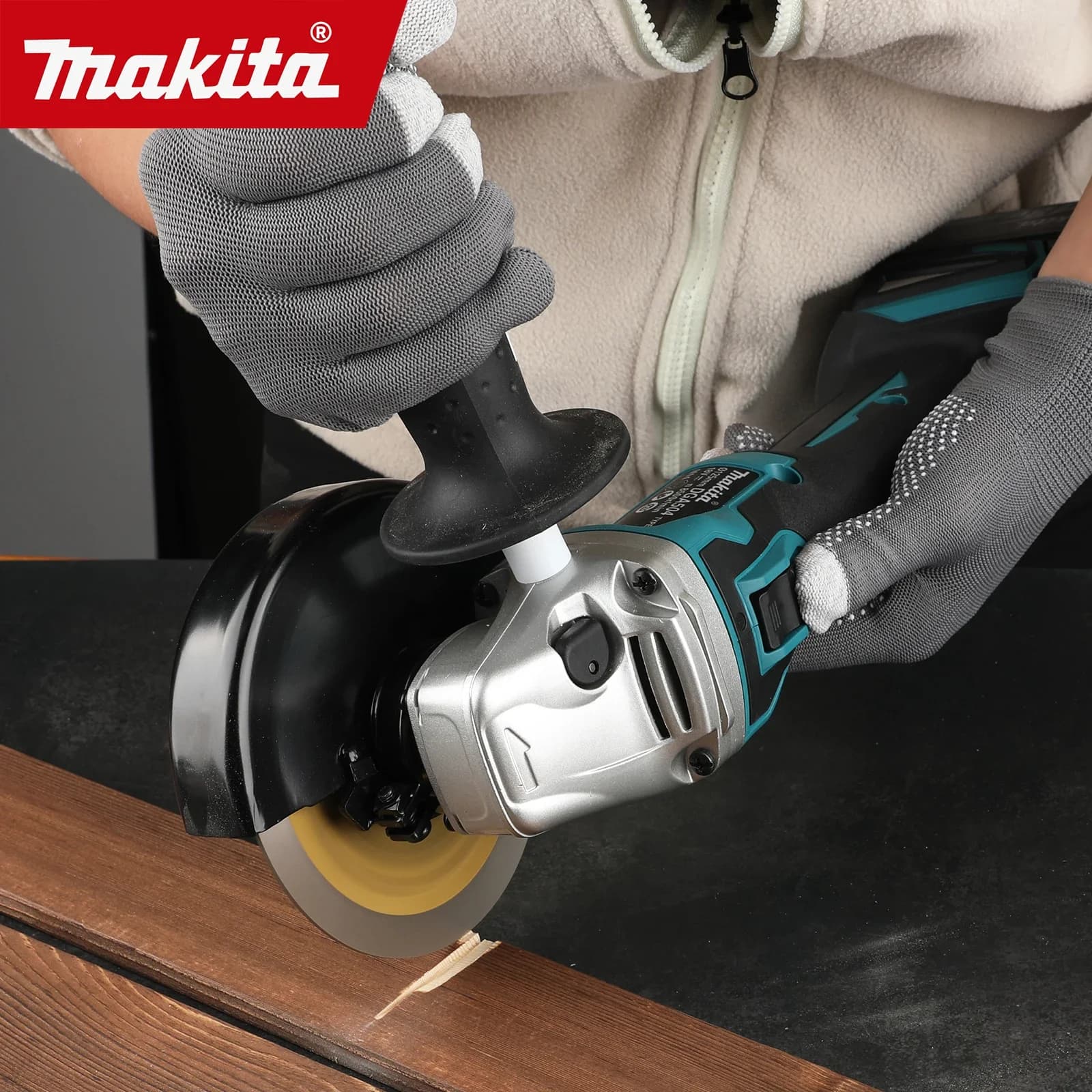 Makita DGA504 Cordless Angle Grinder | 18V 6.0Ah Battery | 4-1/2 (125mm) Professional Power Tool - Thumbnail 6