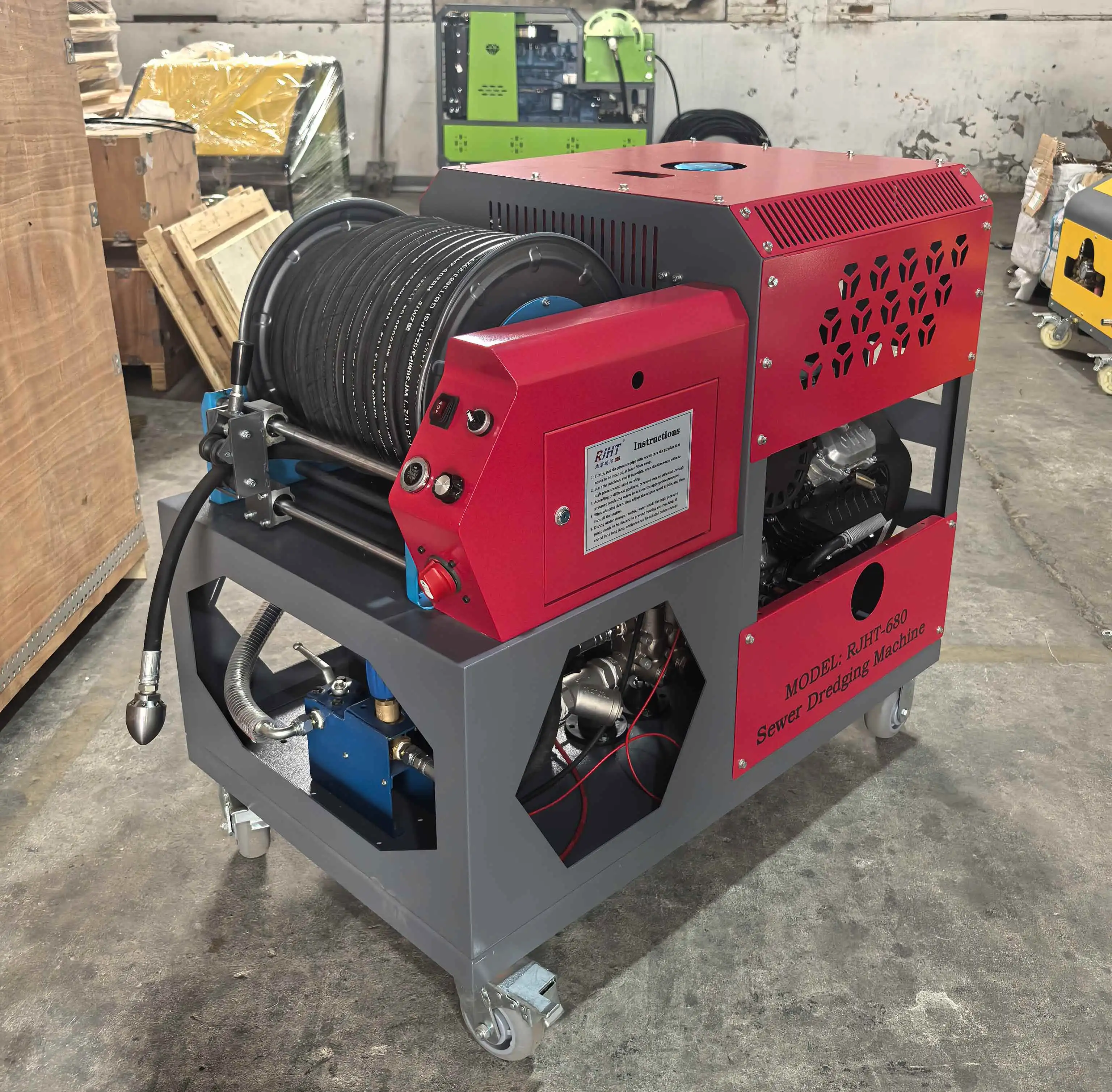 37HP High Pressure Washer | 85LPM Water Jetting Cleaner | Sewer & Drain Cleaning Machine - Thumbnail 3
