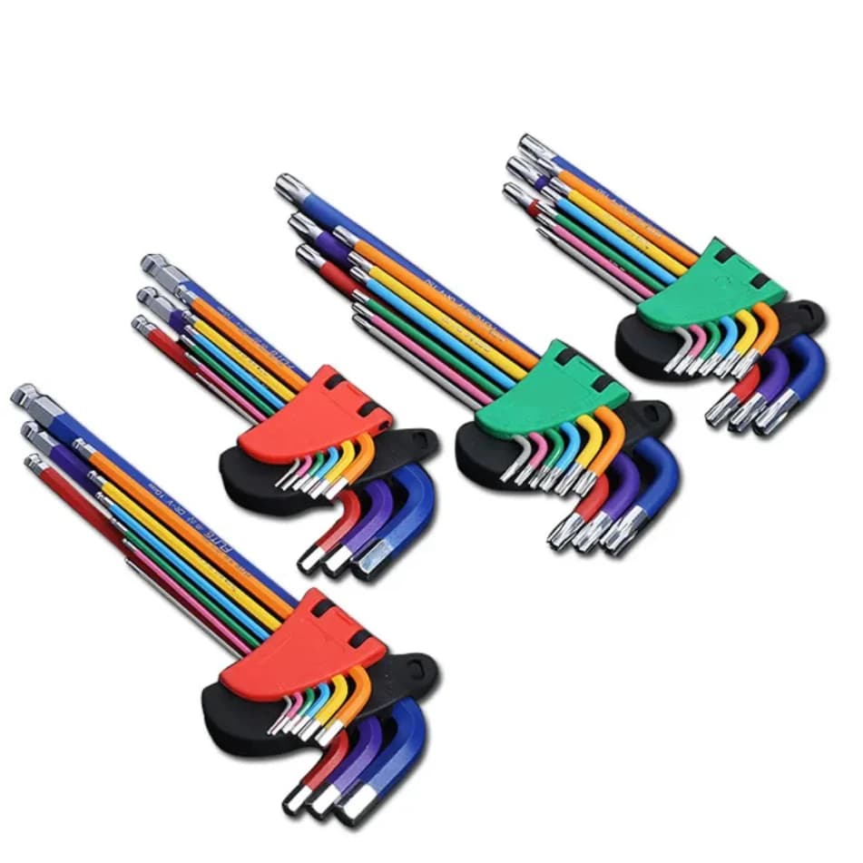 9-Piece Allen Key Set | Long Arm Hex Wrench Kit 1.5-10mm | For Bicycle & Allen Screw Repair - Thumbnail 3