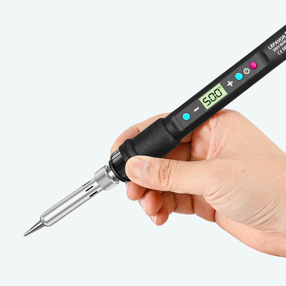 80W Digital Soldering Station | Precision Temperature Control 100-500°C | Home & DIY Repair Kit - Thumbnail 6