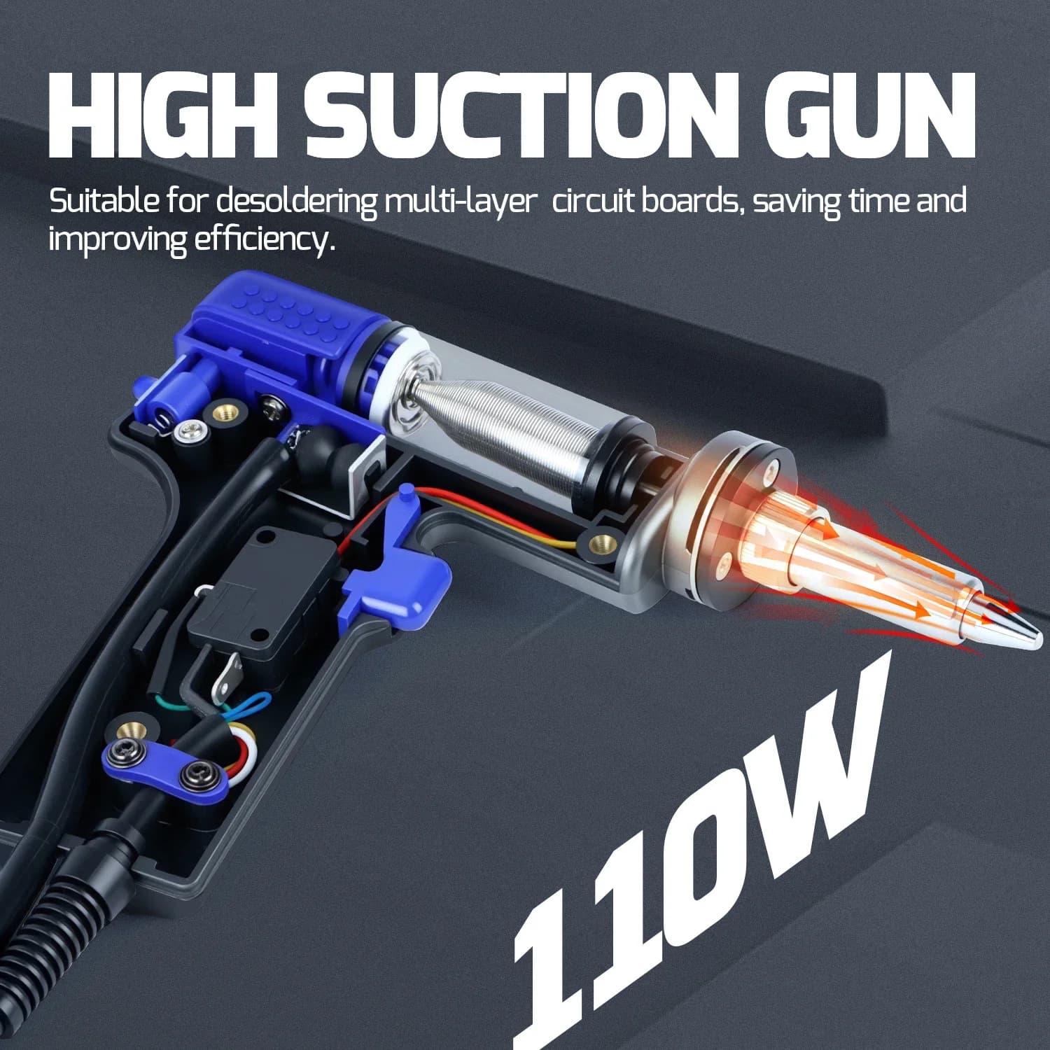 Desoldering Station | 110W Suction Gun | Precision Solder Removal Tool - Thumbnail 2