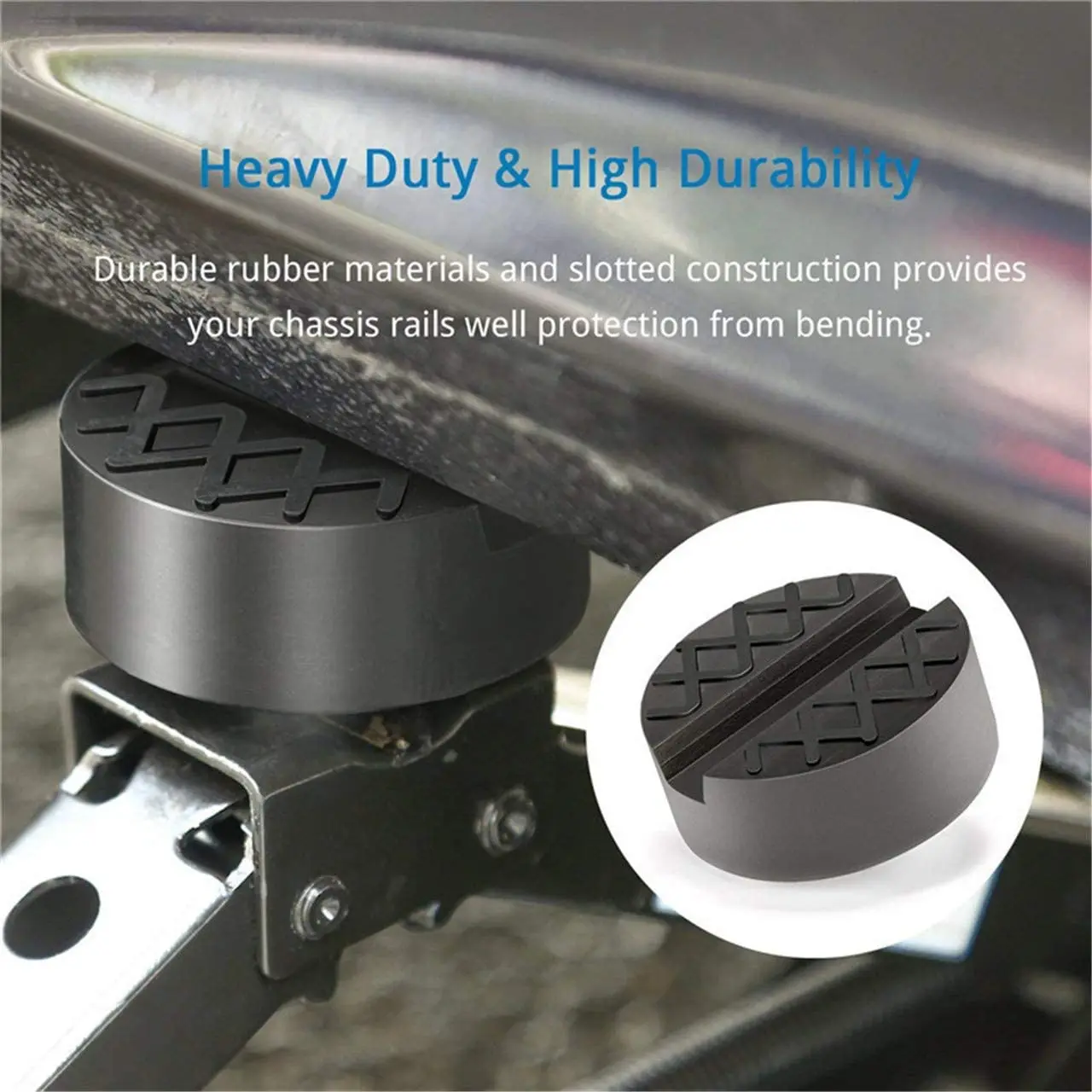 Pinch Weld Jack Pad | Heavy-Duty Rubber Lifting Disc for Safe Floor Jack Use - Thumbnail 5