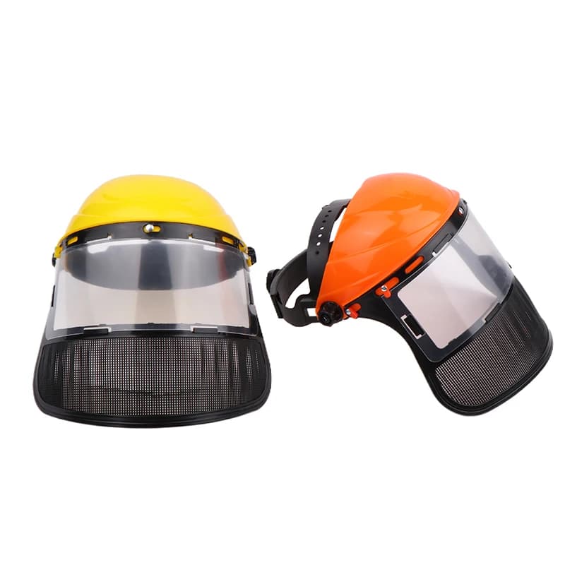 Safety Helmet | Full Face Mesh Mask Protection | Brush Cutter & Logging Work Gear - Thumbnail 3