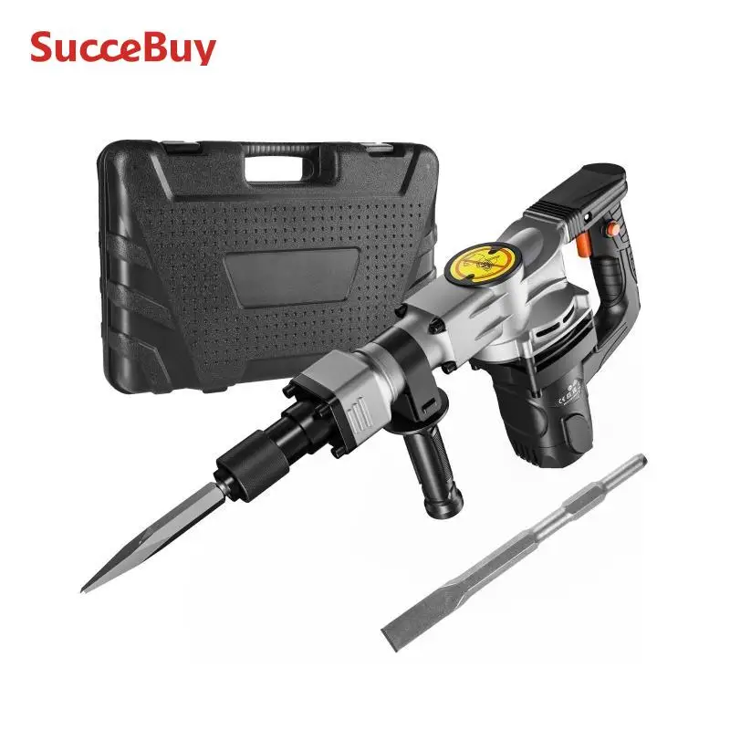 1400W Demolition Jack Hammer | Heavy-Duty Concrete Breaker with 2 Chisels & Case - Thumbnail 2
