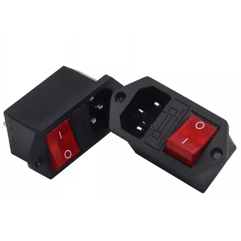 AC Power Inlet Socket | 10A 250V Fused Rocker Switch | IEC C14 Connector - Thumbnail 2