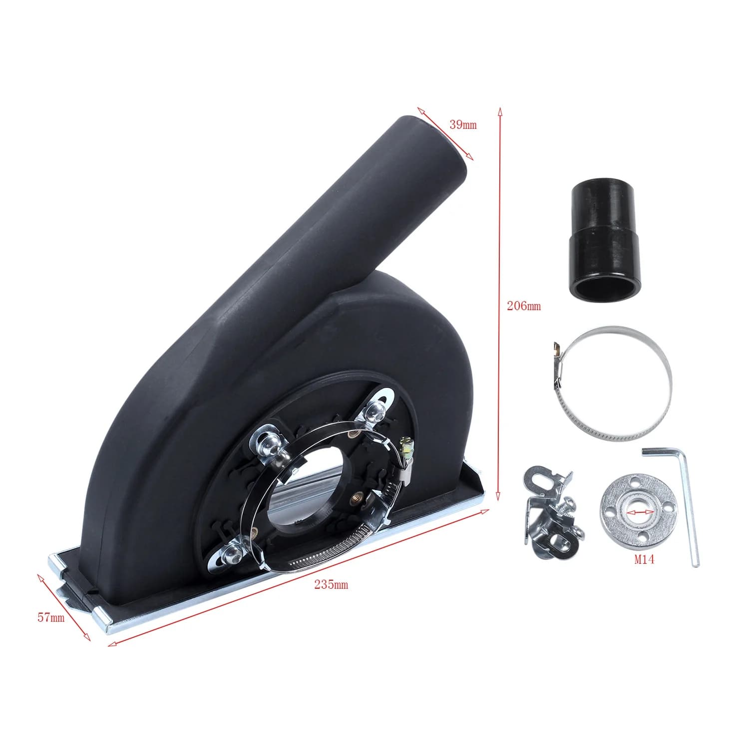 Dust Shroud Kit Dry Cutting Grinding Dust Shroud Dust Cover Tool for Angle Grinder Power Tool Accessories 150 180 230 HOT - Thumbnail 4