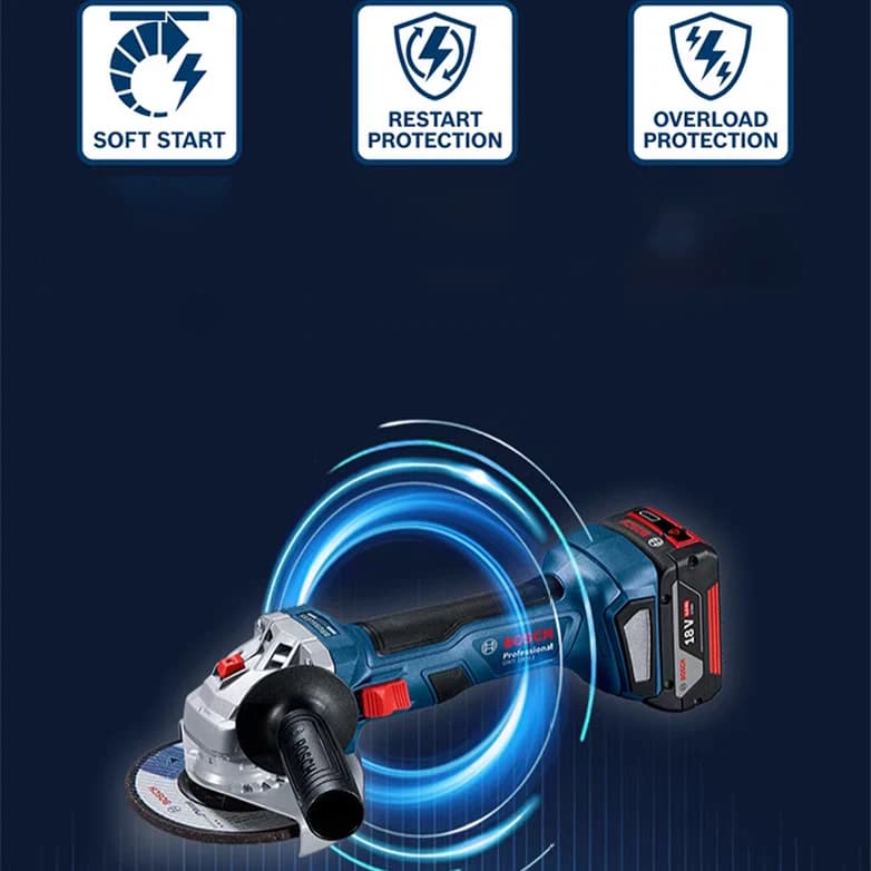 Bosch GWS 18V-8 Cordless Angle Grinder | Brushless Motor & 11,000 RPM | 100mm Cutting & Grinding - Thumbnail 3