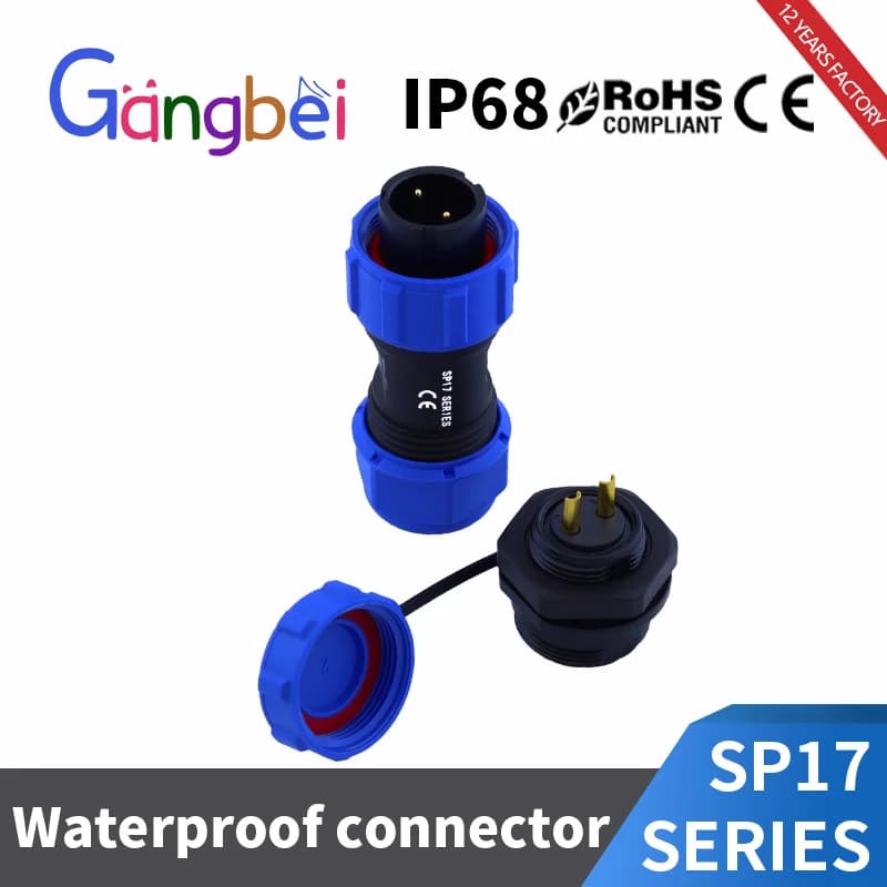 IP68 Waterproof Connector | SP17 Series Threaded Cable Gland | 2-10 Pin Options - Thumbnail 4