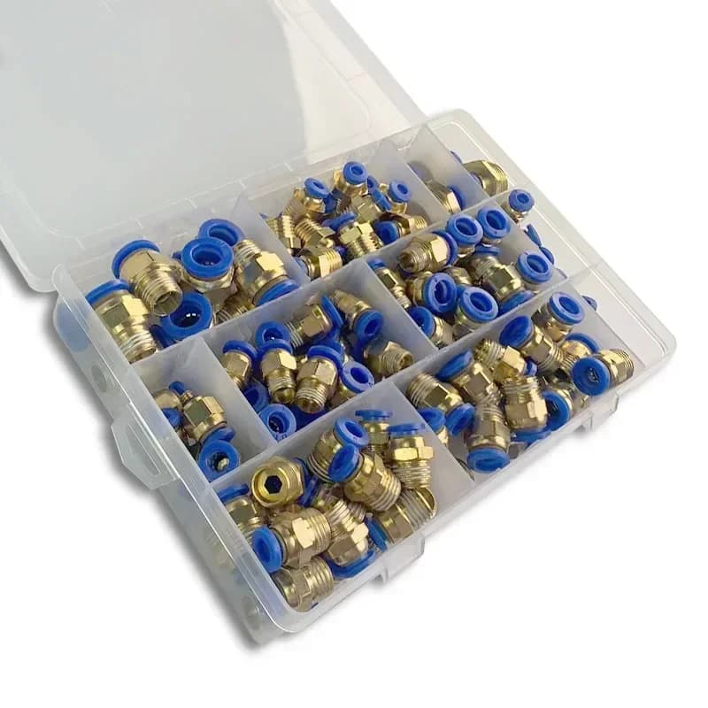 Push-to-Connect Pneumatic Fittings | 1/4 & 1/8 NPT | Quick-Release Air Hose Couplers - Thumbnail 2